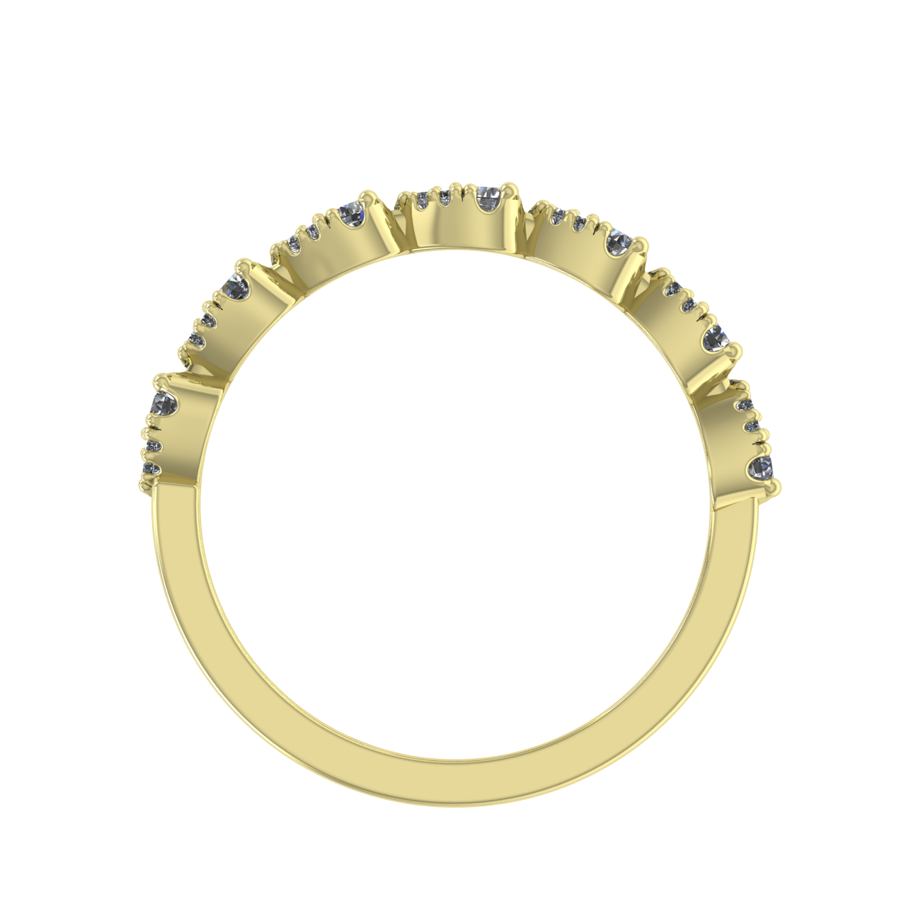 DIAMOND BANDS & STACKABLES HALFWAY  STACKABLE  RINGS & BANDS